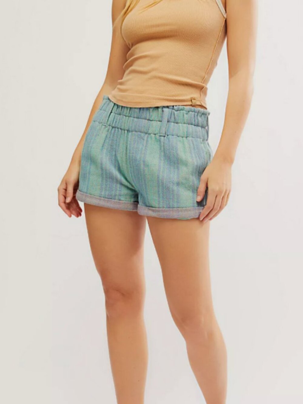 Free People Solar Flare Baja Striped Shorts L